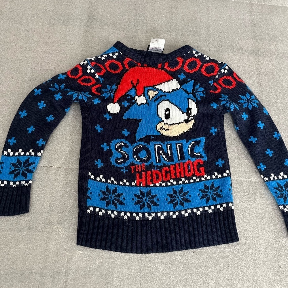 [5-6T]Sonic the Hedgehog Holiday Knit Sweater